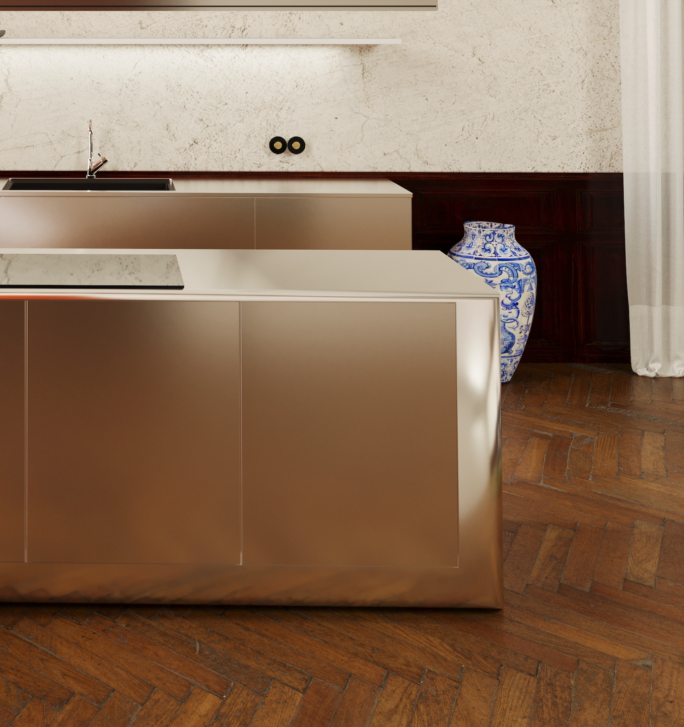 Mid century house kitchen design