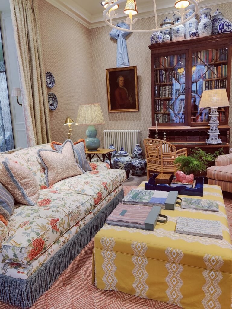 Use of fabrics and patterns to create warm and colorful interiors in helsinki